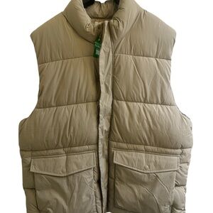 Brand‎ New Men's Beige Puffer Vest